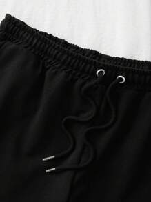 RueChic Men Colour Block Tee & Drawstring Waist Shorts - Multicolor - View 4