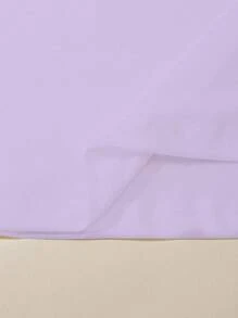 Calvaya 大碼素色短款背心 - 紫色 - 查看 5