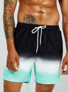 Surfspeed 男士漸層腰部抽繩泳褲 - 彩色 - 查看 1