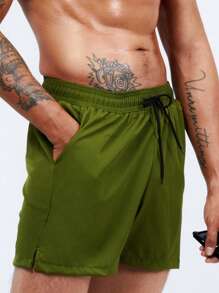 Surfspeed 男士腰部抽繩泳褲 - 軍綠色 - 查看 3