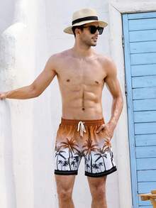 Manfinity Swimmode Quần short nam đi biển Dây kéo Túi Ombre Nhiệt đới Kỳ nghỉ - Nhiều màu - Xem 4