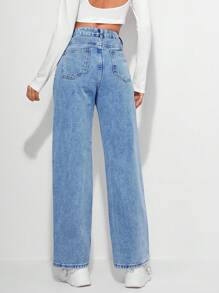 RueChic Quần legging thẳng - Rửa nhẹ - Xem 2