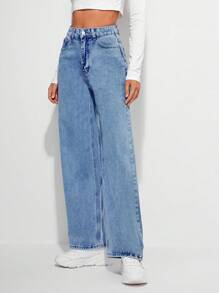RueChic Quần legging thẳng - Rửa nhẹ - Xem 4