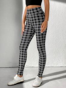 SHEIN Tall In kẻ sọc Xà cạp - Đen và trắng - Xem 4