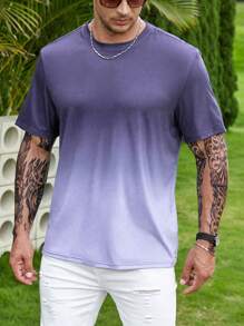 Manfinity Homme 男士大码漸層T恤 - 彩色 - 查看 5