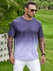 Manfinity Homme 男士大码漸層T恤 - 彩色 - 查看 6