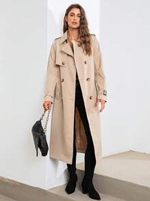 MIEGOFCE 雙排釦腰帶風衣外套 - 卡其色 - 查看 1