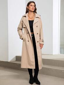 MIEGOFCE 雙排釦腰帶風衣外套 - 卡其色 - 查看 4