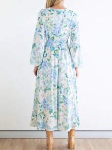 Đầm Hoa Tất cả trên in Boho - Màu be - Xem 2