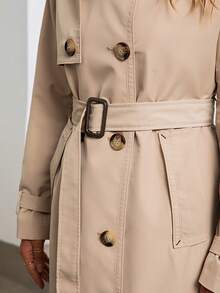 MIEGOFCE 雙排釦腰帶風衣外套 - 卡其色 - 查看 8