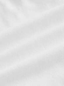 SHEIN ICON 素色鏤空短款T恤 - 白色 - 查看 3