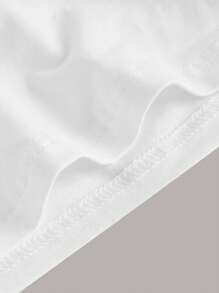 SHEIN ICON 素色鏤空短款T恤 - 白色 - 查看 4