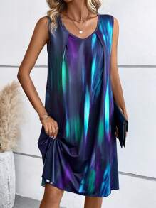 EMERY ROSE Tie Dye Tank Dress - Multicolor - View 1