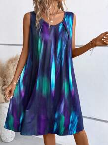 EMERY ROSE Tie Dye Tank Dress - Multicolor - View 3