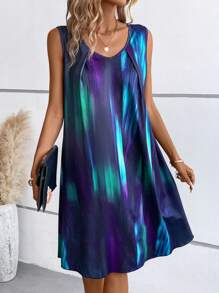 EMERY ROSE Tie Dye Tank Dress - Multicolor - View 5