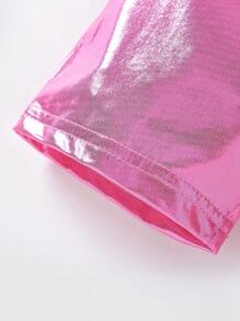 Toddler Girls Letter Tape Waist Shorts