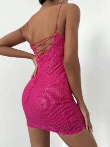 EURMUSE Sequin Cami Bodycon Dress