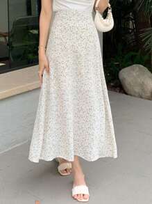 DAZY Ditsy Floral Print A-Line Skirt