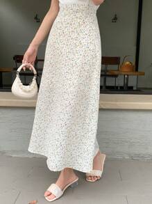 DAZY Ditsy Floral Print A-Line Skirt