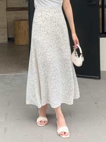 DAZY Ditsy Floral Print A-Line Skirt