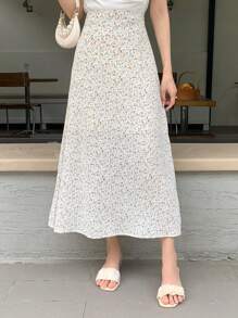 DAZY Ditsy Floral Print A-Line Skirt