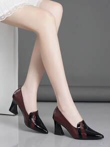 女士时尚舒适多色高跟中帮休闲鞋 - 彩色 - 查看 2