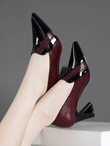 女士时尚舒适多色高跟中帮休闲鞋 - 彩色 - 查看 3