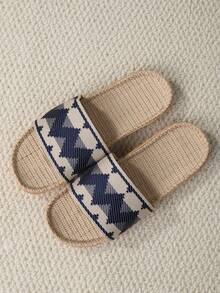 Mujer de color combinado Zapatillas de dormitorio , vacación interior de tela Chanclas de casa - Multicolor - Ver 6