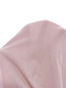 对比色蕾丝半纽扣前睡衣睡裙长裙 - 粉色 - 查看 7