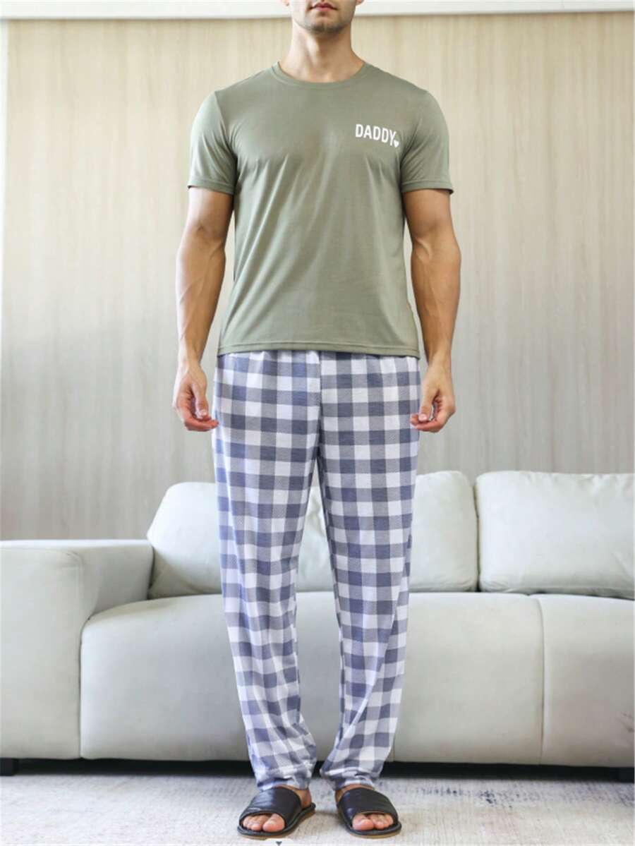 Bộ đồ giản dị  Nam Túi Lá thư Kẻ sọc - Nhiều màu - Xem 1