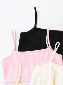 Tween Girl 4 Pack Solid Cami Bralette - Multicolor - View 3