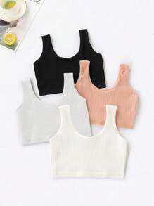 Multi-Colored Bralette Set For Tween Girls - Multicolor - View 1