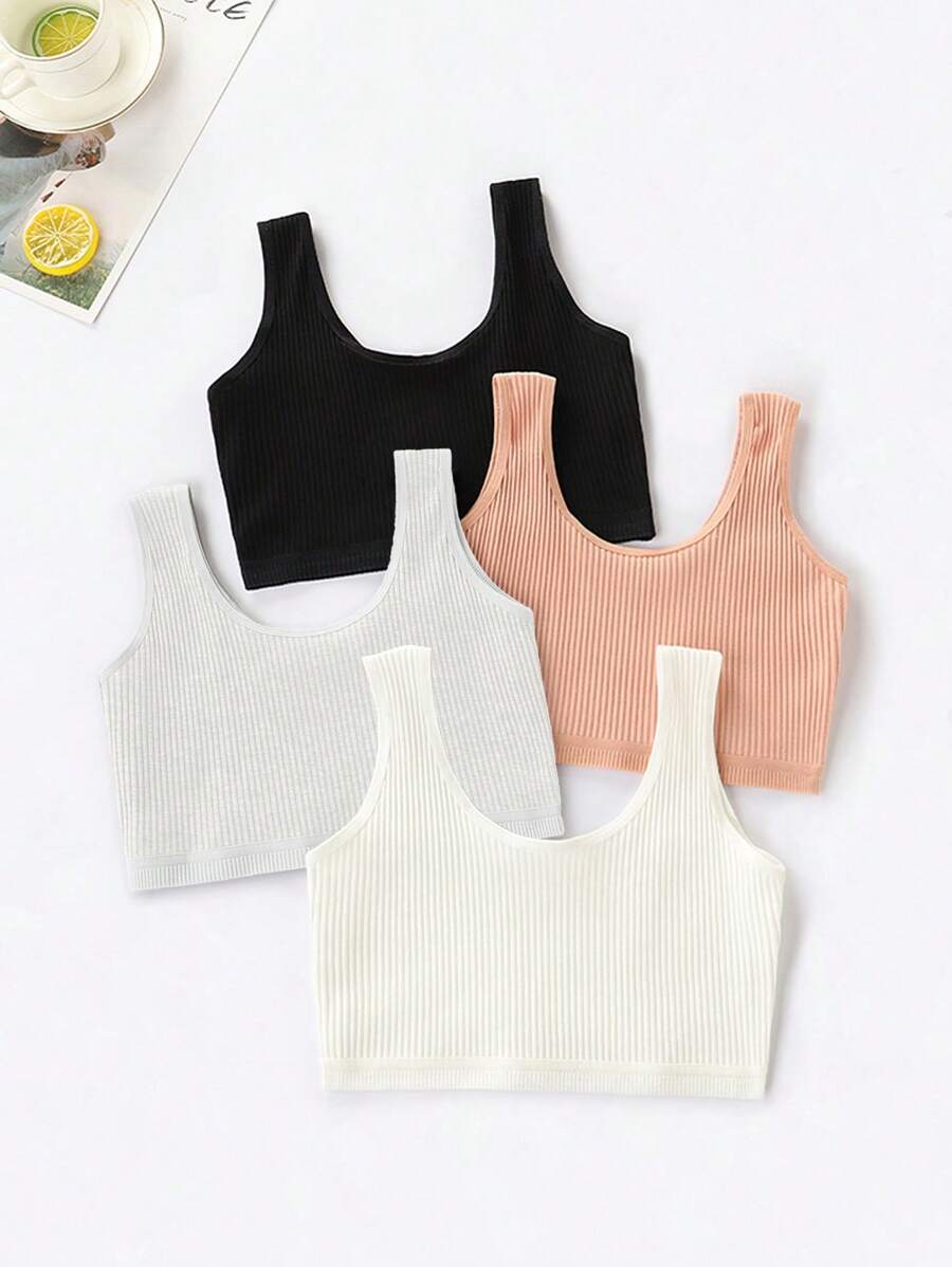 Multi-Colored Bralette Set For Tween Girls - Multicolor - View 1