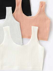 Multi-Colored Bralette Set For Tween Girls - Multicolor - View 3