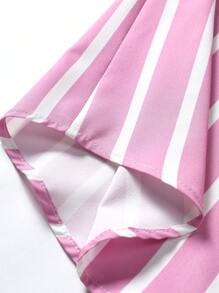 Manfinity Homme 男士條紋印花襯衫 - 粉色 - 查看 3