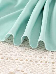 女大童素色吊帶連衣裙&前紐扣荷葉邊襯衫 - 彩色 - 查看 5