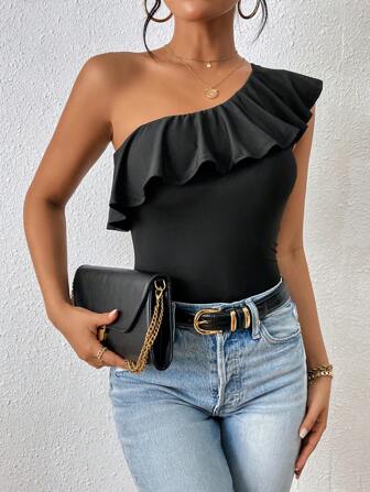 SHEIN Privé Krås Enkel Enkel Topp