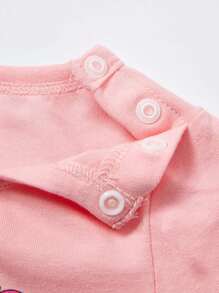 SHEIN 新生兒獨角獸印花睡衣套裝 - 彩色 - 查看 4