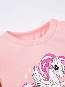 SHEIN 新生兒獨角獸印花睡衣套裝 - 彩色 - 查看 7