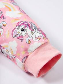 SHEIN 新生兒獨角獸印花睡衣套裝 - 彩色 - 查看 9