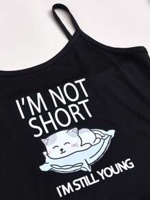 3入組字母和卡通圖案睡衣套裝