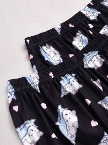 3入組字母和卡通圖案睡衣套裝