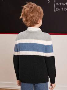 SHEIN Chico preadolescente Jersey de color combinado sin camisa - Multicolor - Ver 2