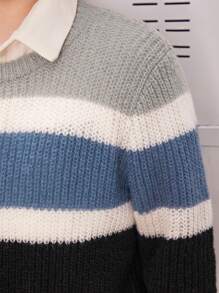 SHEIN Chico preadolescente Jersey de color combinado sin camisa - Multicolor - Ver 6