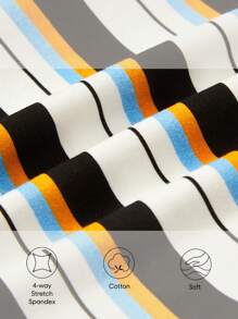 Cozy Pixies Baby 3pcs Striped & Car Print Contrast Binding Tee - Multicolor - View 15