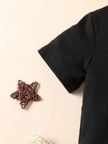 SHEIN Young Boy Letter Graphic Tee & Trousers - Multicolor - View 6