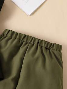 SHEIN Young Boy Letter Graphic Tee & Trousers - Multicolor - View 7