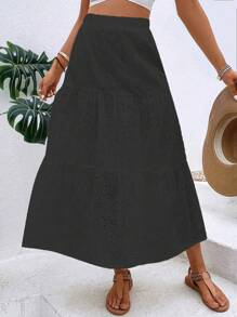 Breezaya Gonne ricamo ad occhielli con volant