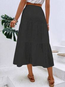 Breezaya Gonne ricamo ad occhielli con volant