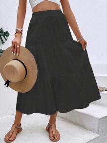 Breezaya Gonne ricamo ad occhielli con volant